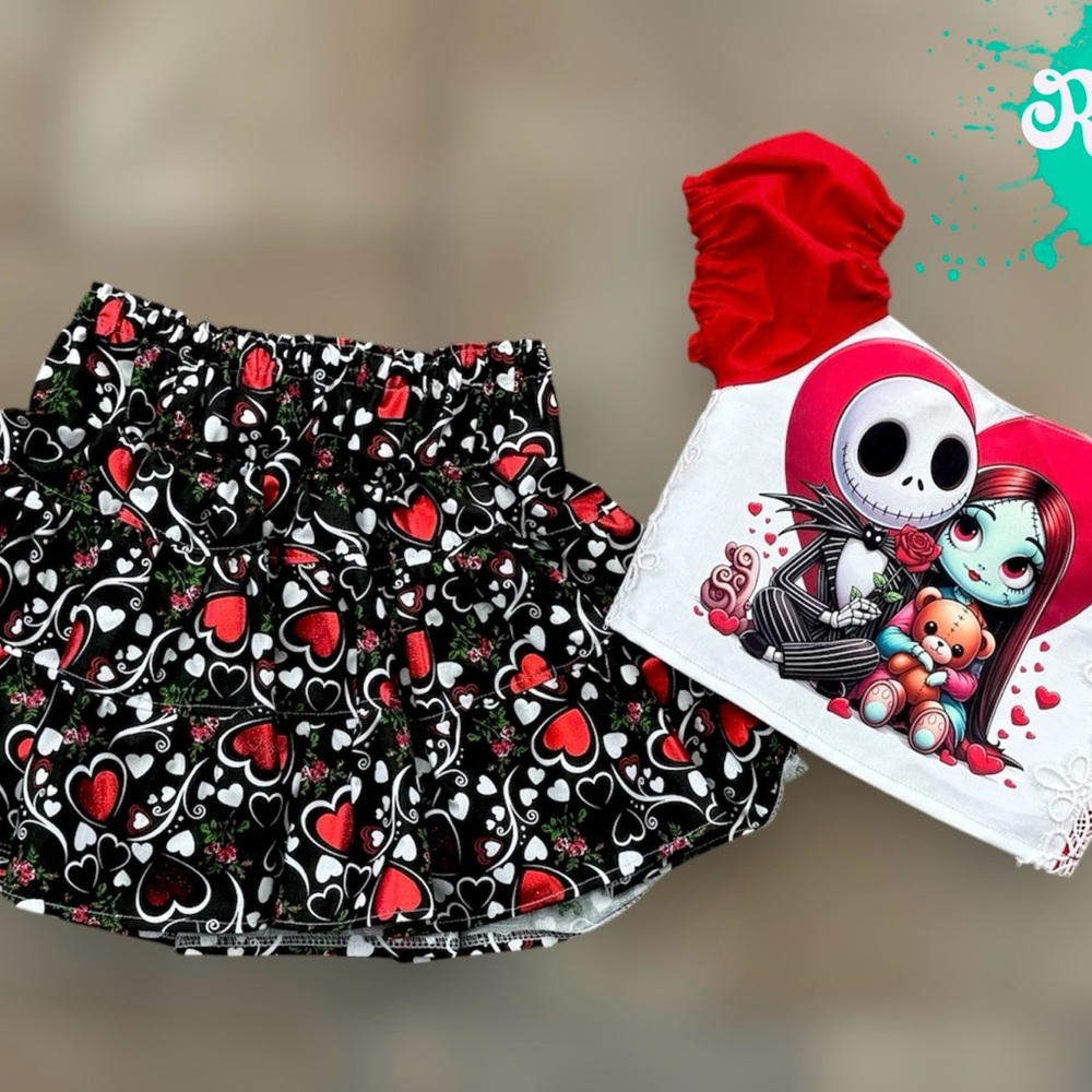 Meant To Be Hearts Skort and Ginger Set